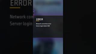 network connection error server login failed 500 #freefire #viral