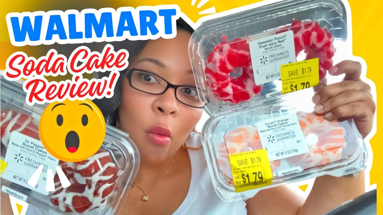 Trying Walmart’s Soda-Flavored Bundt Cakes 🍰 | Dr. Pepper, Hawaiian Punch & Crush Orange Review!