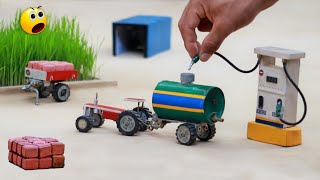 diy tractor mini petrol pump machine science project #4 | @CreativeTractor | @KeepVilla