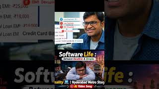 Software Life Reality 💻 | Hyderabad Metro Story | AI Video Song #viralvideo #viralshort #software
