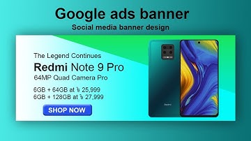 Smartphone Google Ads Banner Design 2021 Photoshop CC