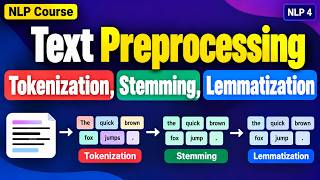NLP 4 | Text Preprocessing: Tokenization, Stemming, Lemmatization | NLP Masterclass | Uplatz