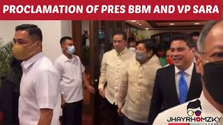 PROCLAMATION OF PRES BBM AND VP SARA