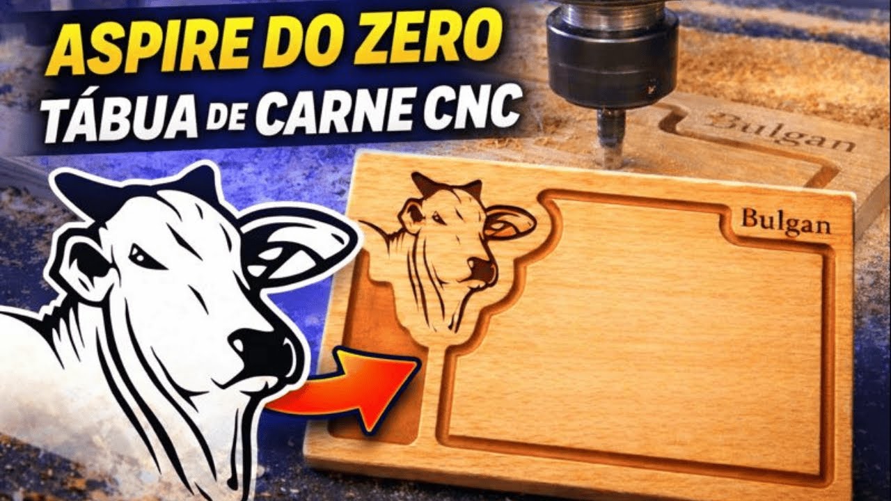 ASPIRE DO ZERO: Como Fazer uma TÁBUA DE CARNE Completa na Router CNC #cnc #RouterCNC #AspireCNC