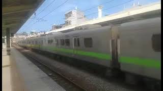 20230824 1138次經由山線開往基隆的銀綠區間車駛進新豐站(由湖口鐵迷拍攝)