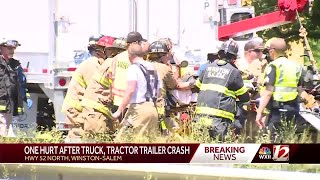 Crash on U.S. 52 in Winston-Salem sends 1 person to the hospital with life-threatening injuries