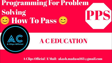 How to pass programming for problem solving | PPS | important questions| JNTUH | A C EDUCATION