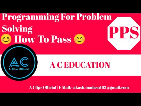 How to pass programming for problem solving | PPS | important questions| JNTUH | A C EDUCATION