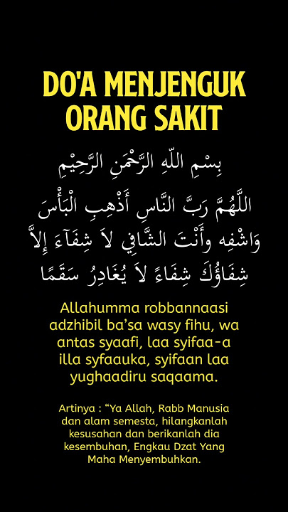 Doa Menjenguk Orang Sakit #doa #doaseharihari