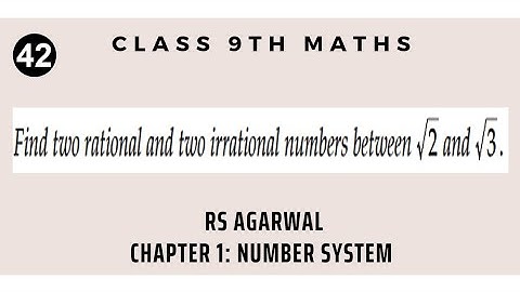 insert two rational & two irrational numbers between root2 and root3 | Paradise Educator | Class 9th