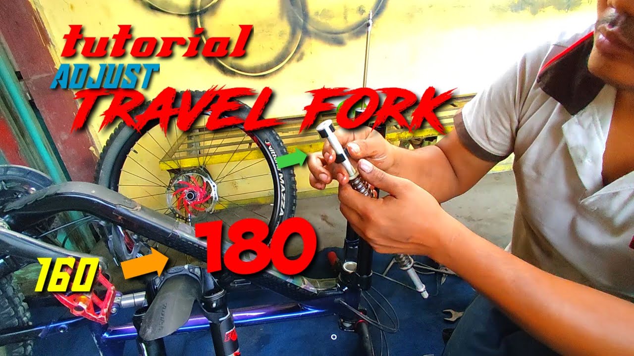 cara menaikan travel fork mtb YouTube