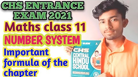 CHS ENTRANCE EXAM 2021||Maths chapter 1||Number system (संख्या पद्धति)||Important formulas
