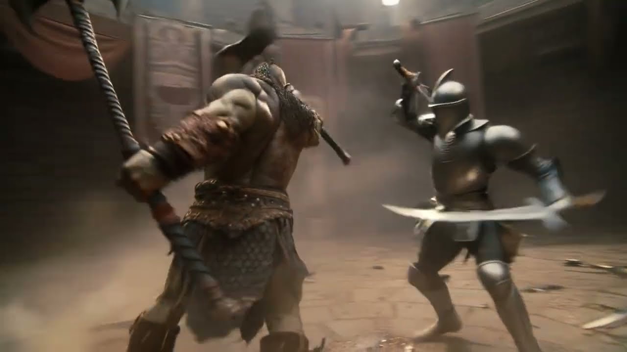 Human Knight vs Orc Warrior Dual Weapon Combat