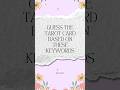 Guess the #tarotcard from the #tarot keywords in the comments and let me know if you got it right!