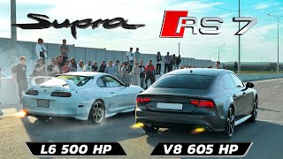TRD Supra 500 hp vs AUDI RS7 +RR SPORT SVR vs GOLF R vs BMW M240i vs AUDI RSQ3 vs AMG CLA 45