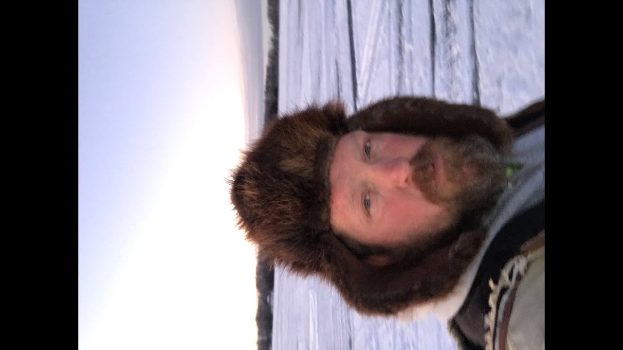 ICE FISHING South MANISTIQUE Lake in Upper Peninsula of Michigan for