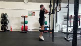 Front Barbell Slantboard Squats demonstration