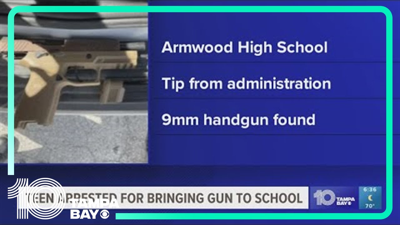 14-year-old arrested for bringing gun to Hillsborough school - YouTube