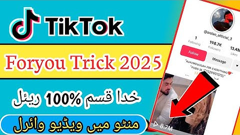 TikTok Foryou Trick 2025  | How To Go Viral On Tiktok | Tiktok Foryou Trick 2025 
