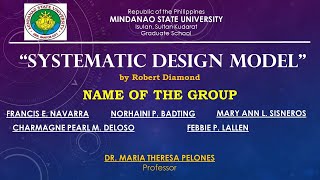 Systematic Design Model By: Robert M. Diamond