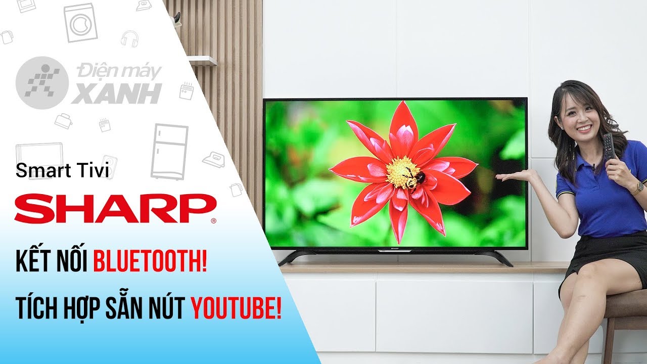 Smart Tivi Sharp: Tích hợp sẵn nút YouTube! Kết nối Bluetooth! (2T-C50AE1X) | Điện máy XANH