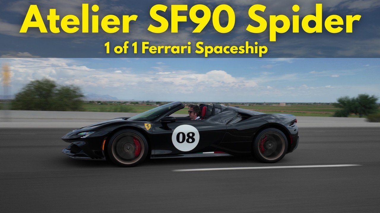 Atelier Customized Ferrari SF90 Spider in Nero Galaxy Paint - YouTube