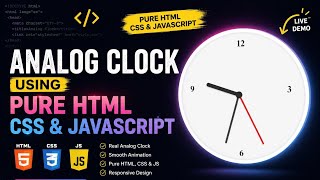 Celebrity Analog Clock Using Pure HTML, CSS & JavaScript | Beginner Project Tutorial ⏰ Net Worth