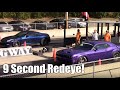 Challenger Hellcat Redeye vs GTR, Mustang GT & Turbo Olds Cutlass 1/4 Mile Drag Races