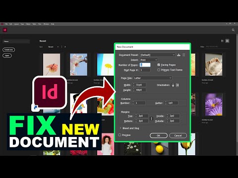 How to FIX Adobe InDesign 2021 New Document Not Working