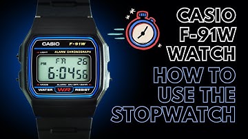 How to use the Stopwatch on a Casio F91w Manual