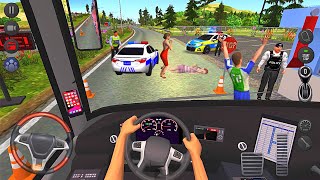 버스 시뮬레이터: 궁극기 🚍🚔 버스 운전 경찰 검문소 게임 - BEST 2021 자동차 시뮬레이터 게임 Android/IOS 게임 플레이 screenshot 4