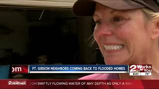 Ft Gibson neighbors coming back to flooded homes