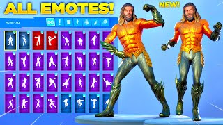 *NEW* AQUAMAN SKIN Showcase with All Fortnite Dances & Emotes! (Fortnite Aquaman Skin)