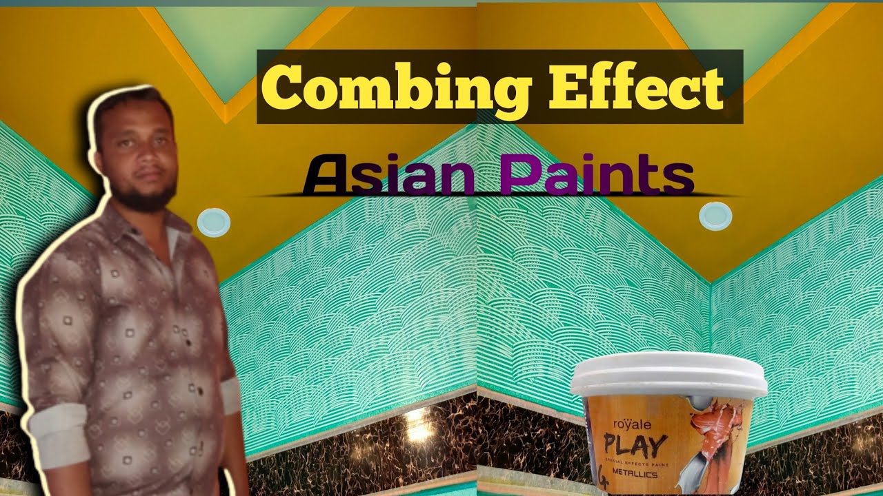 Combing Effect 🎨Asian Paints Royal Play  ||Wall Texture Design 