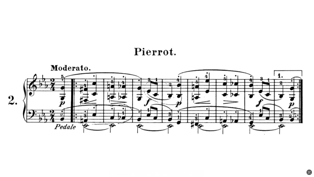 Rachmaninoff plays Schumann - Carnaval, Op. 9, No. 2 Pierrot
