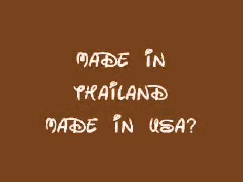 MADE IN USA MADE IN THAILAND ENGLISH AND THAI VERSION AUDIO