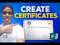 How to Design a Certificate in Microsoft Publisher | Step-by-Step Tutorial@FLcomputer_college