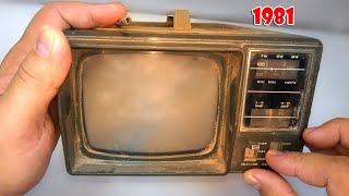 Restoration Mini TV ผลิตในปี 1981 | คืนค่าโทรทัศน์โบราณ | กู้คืน Mini TV เครื่องเก่า