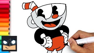 how to draw cuphead easy