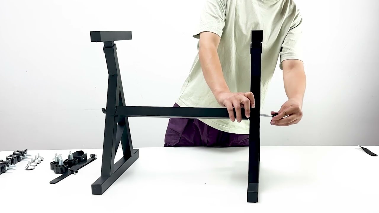 How to Set Up the Portable Piano Keyboard Z Stand | Foldable Heavy-Duty Stand with Wheels