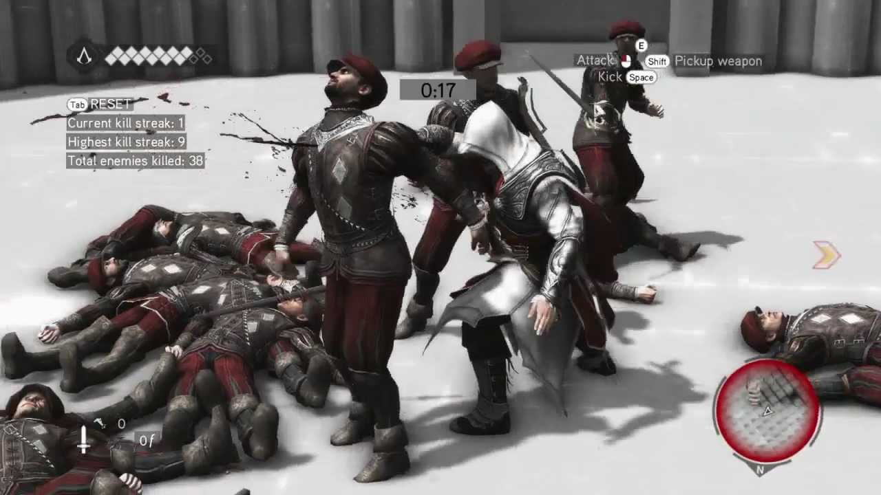 Assassin's Creed Brotherhood Double Sword Gun Kill