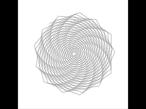 Discrete polygonal spiral (Hexagonal) using Python Turtle