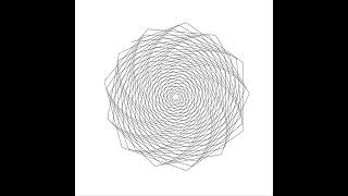 Discrete polygonal spiral (Hexagonal) using Python Turtle