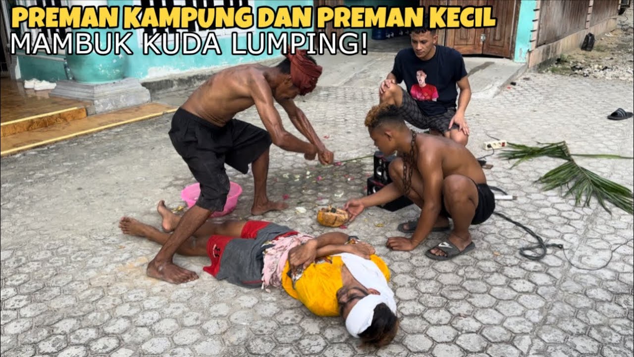 Lucu Saat Prman Kampung Dan Preman Kecil Mabuk Kuda Lumping!