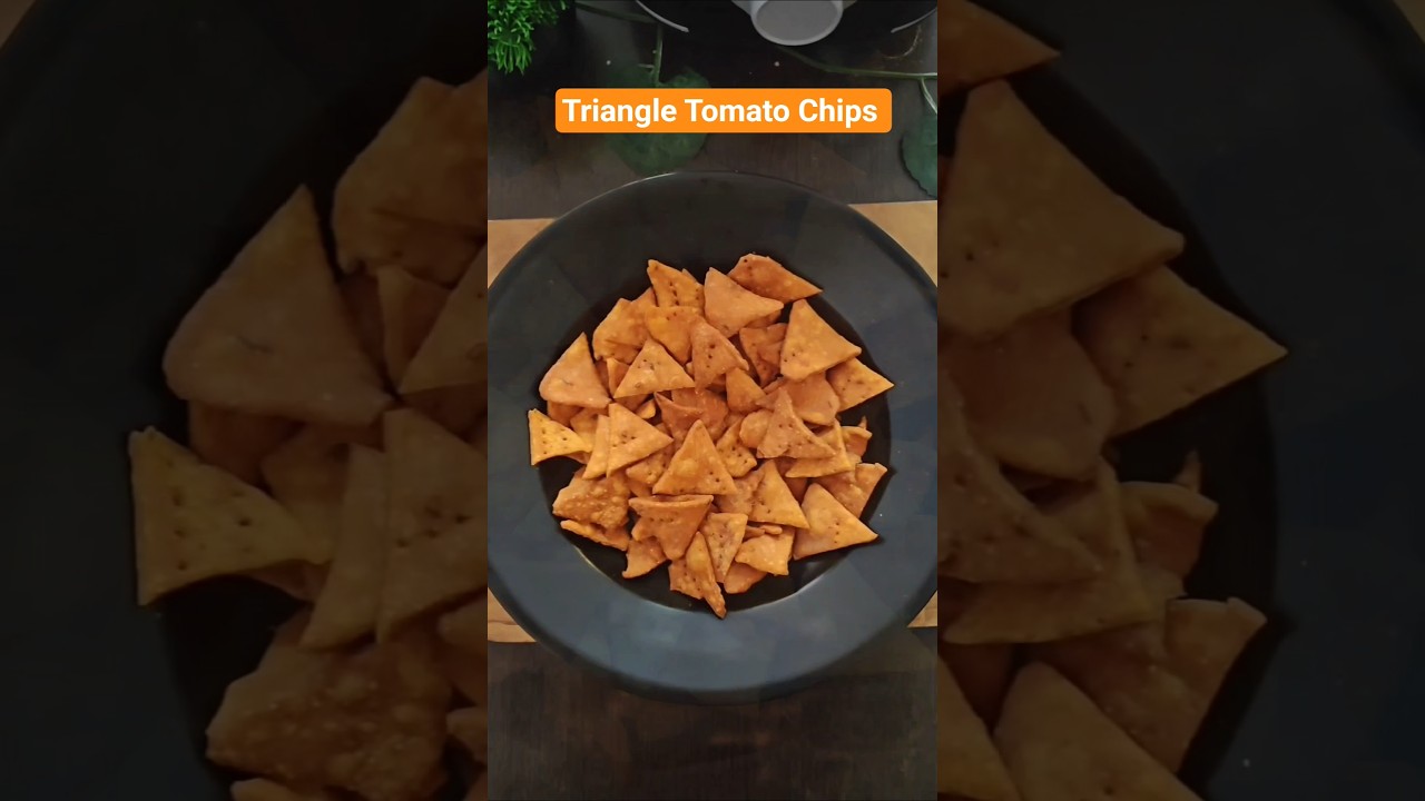 kids favorite tomato triangle chips 🍎❤️
