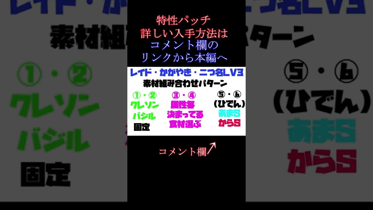 【ポケットモンスタースカーレットバイオレット】レイドパワーLV３レシピで特性パッチ2個GET可能❗️(本編はコメント欄)素材入手手順解説❗❗　＃shorts