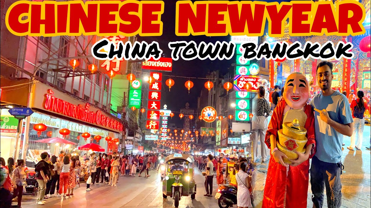 Chinese New Year | china town walking |4K Video | bangkok  12/02/2021
