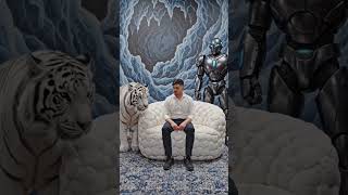 White tiger ￼sofa Army Robert stand