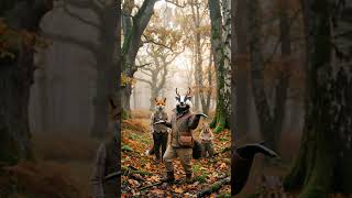 Four Animals Dance Battle (Motion Control) 🦊🐿️🐇🦝