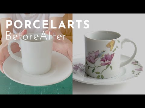 器づくり》ポーセラーツで作る、マグノリアカップ&ソーサー｜Porcelain 